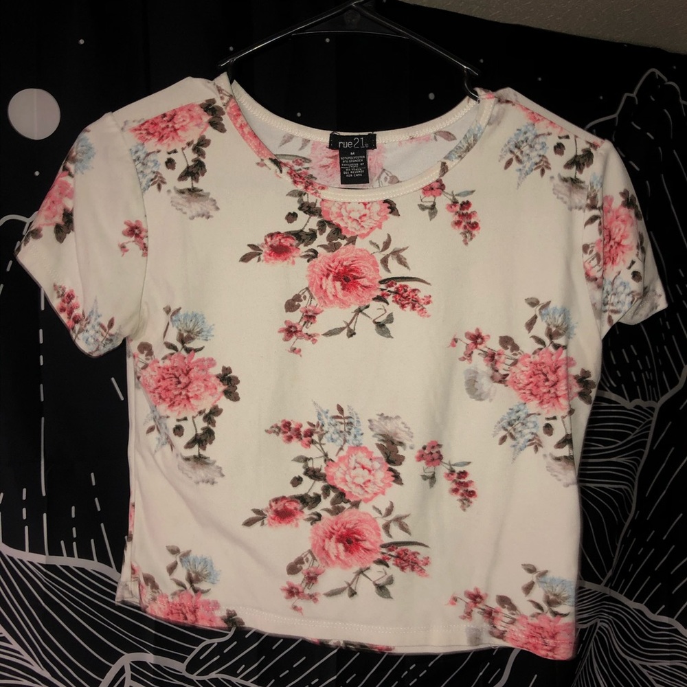 Floral print crop top